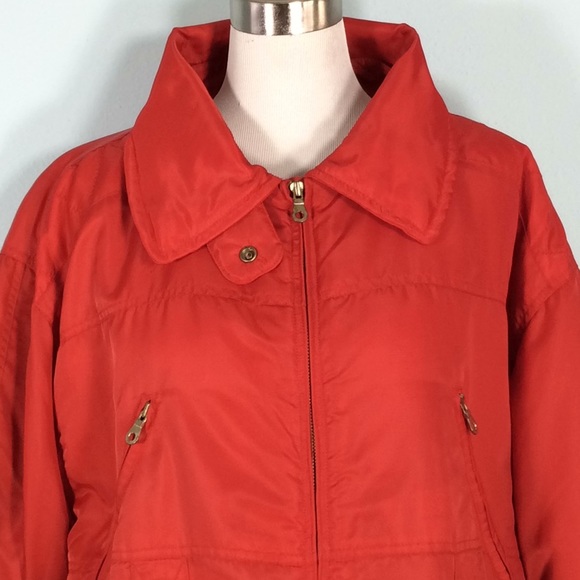 Red Puff Jacket w/Gold Zipper Pulls - Picture 2 of 8